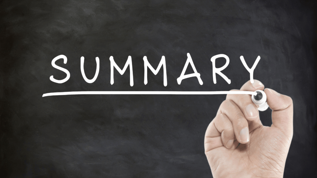 summaryと書かれた文字